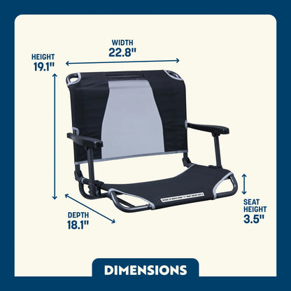 Big Comfort Stadium Chair™ with Armrests - Home Team Comfort