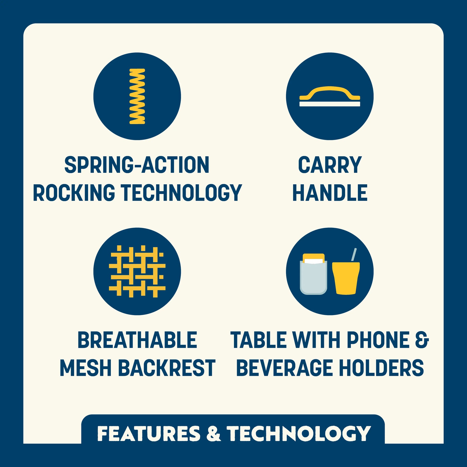 Freestyle Rocker™ with Side Table - Picnic Meal Prep