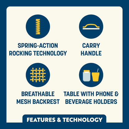 Freestyle Rocker™ with Side Table - Picnic Meal Prep