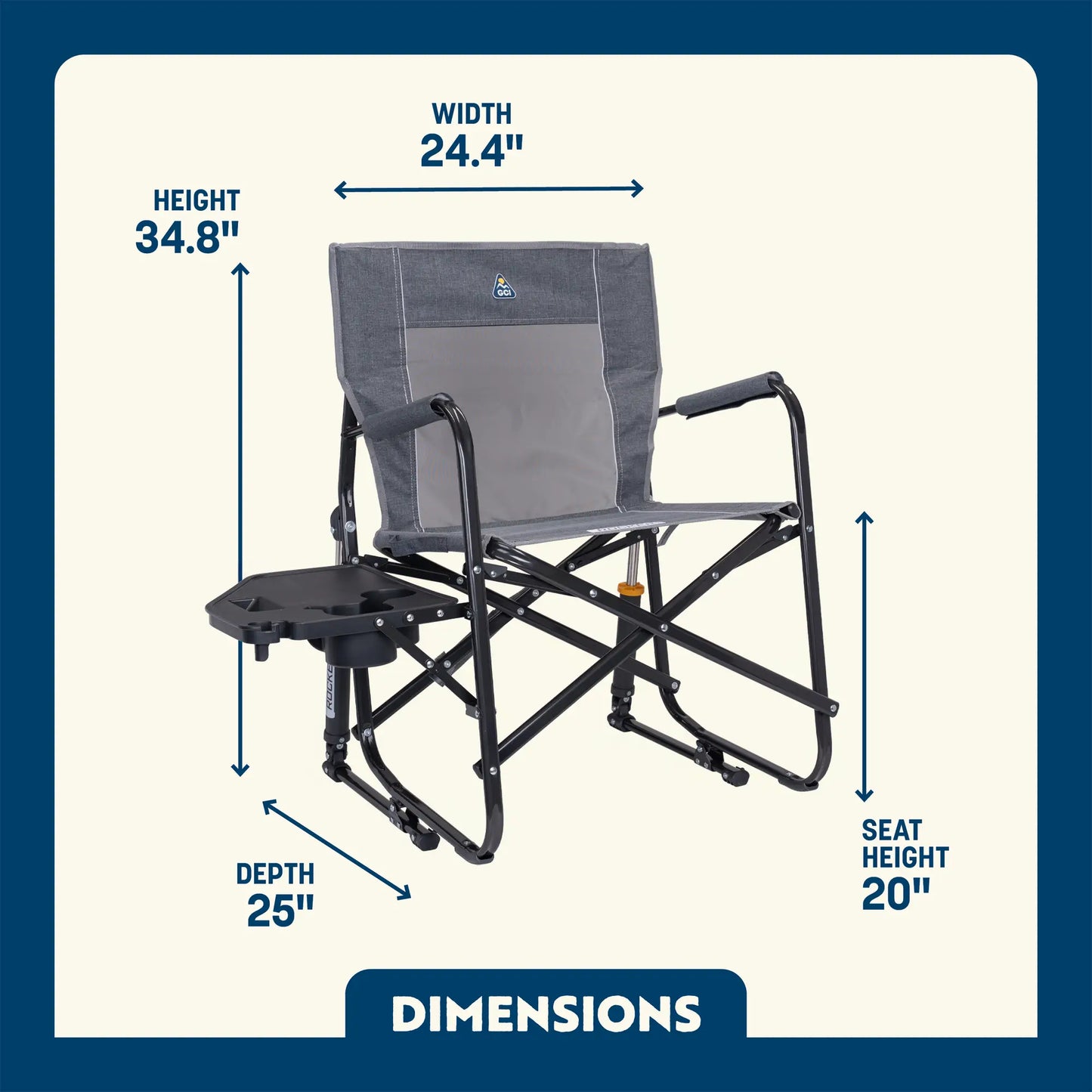 Freestyle Rocker™ with Side Table - Picnic Meal Prep