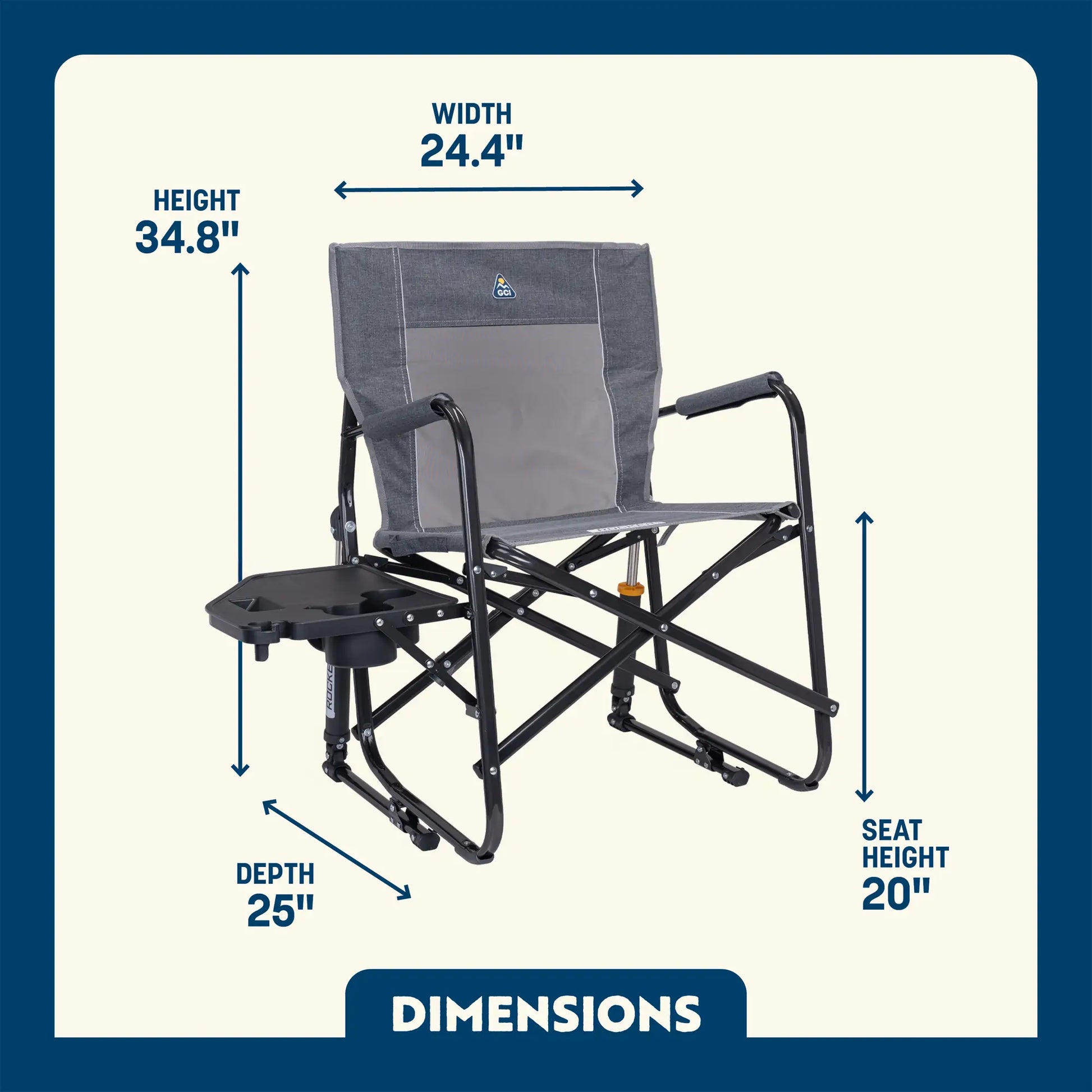 Freestyle Rocker™ with Side Table - Picnic Meal Prep