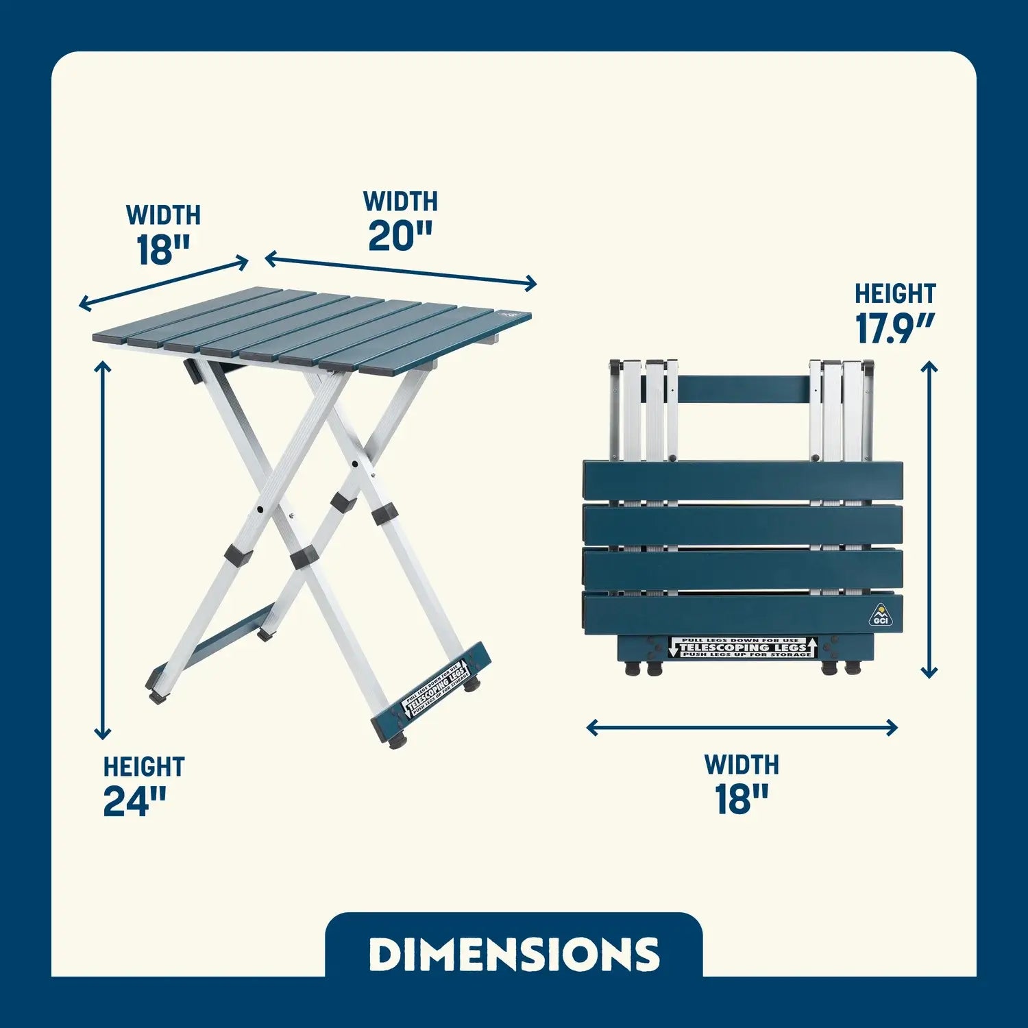 Compact Camp Table 20™ - Weekend Cook Setup