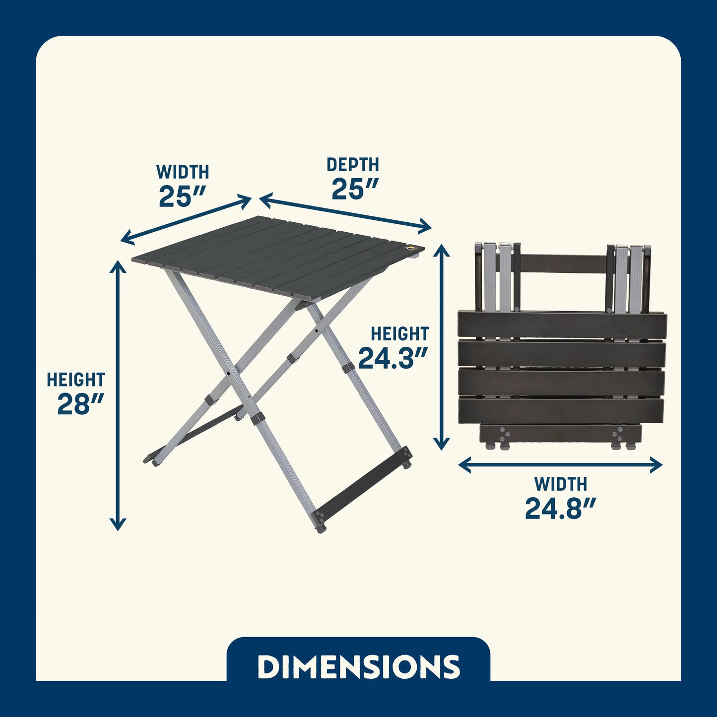 Compact Camp Table 25™ - Backyard Prep