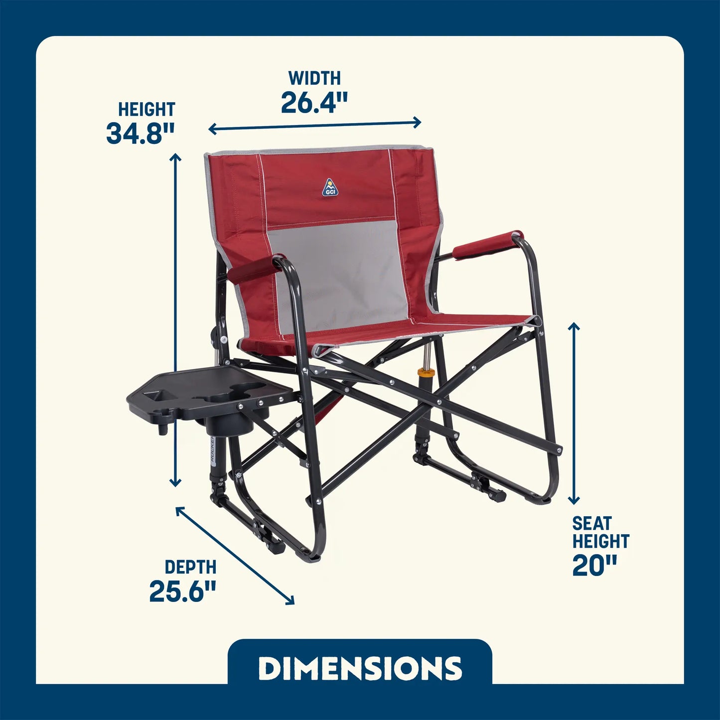 Freestyle Rocker XL™ with Side Table - Camp Table Ready