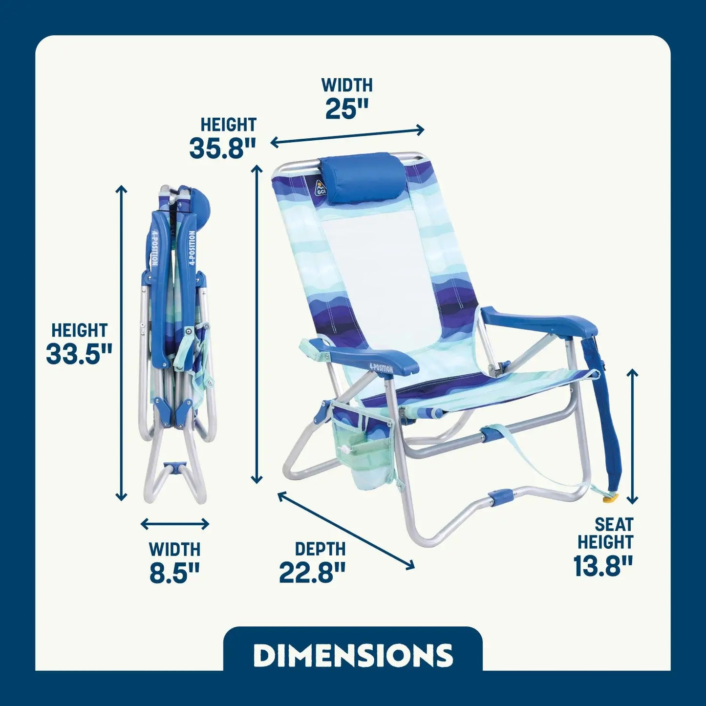 Bi-Fold Beach Chair™ - Seaside Ready