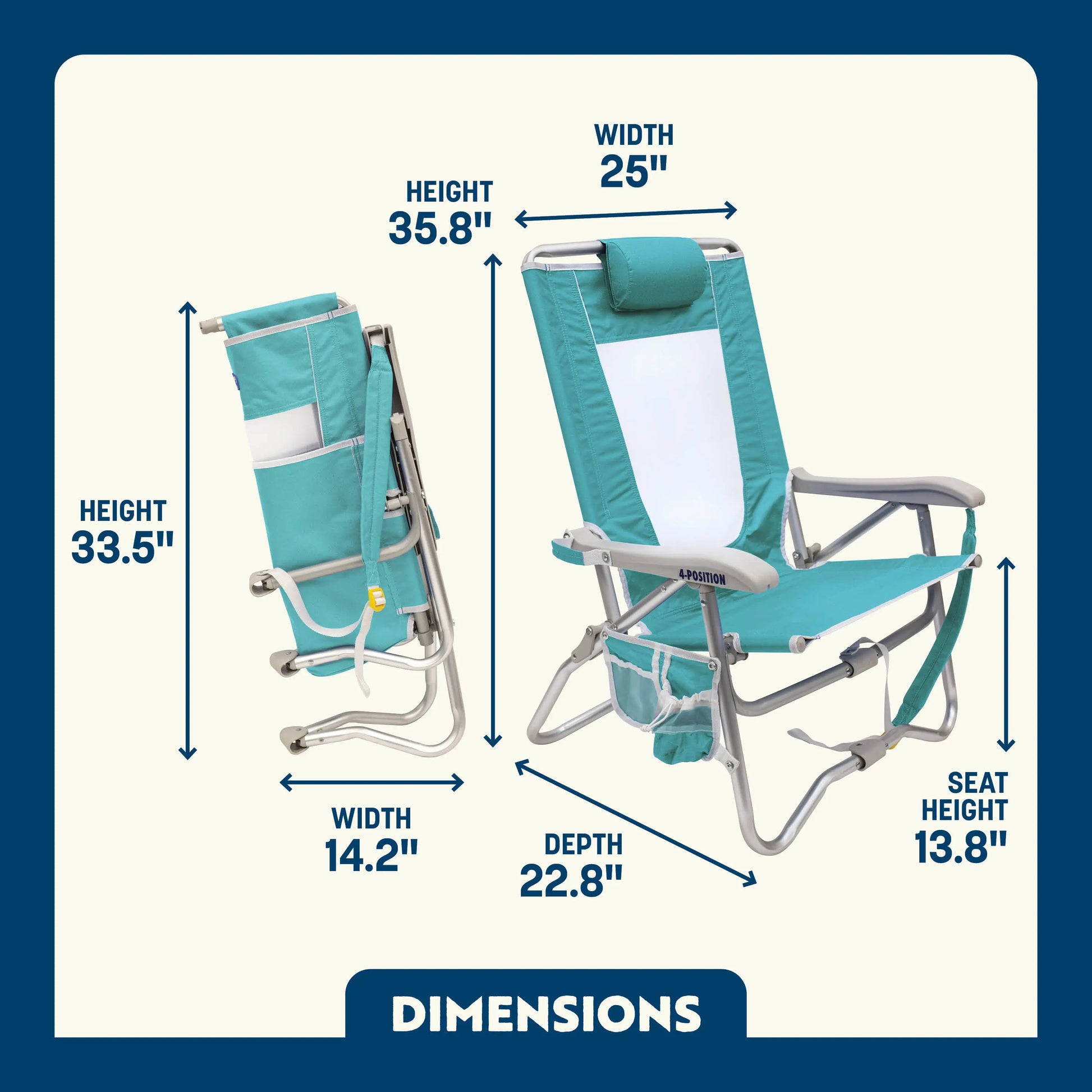 Bi-Fold Beach Chair™ - Beach Day Comfort