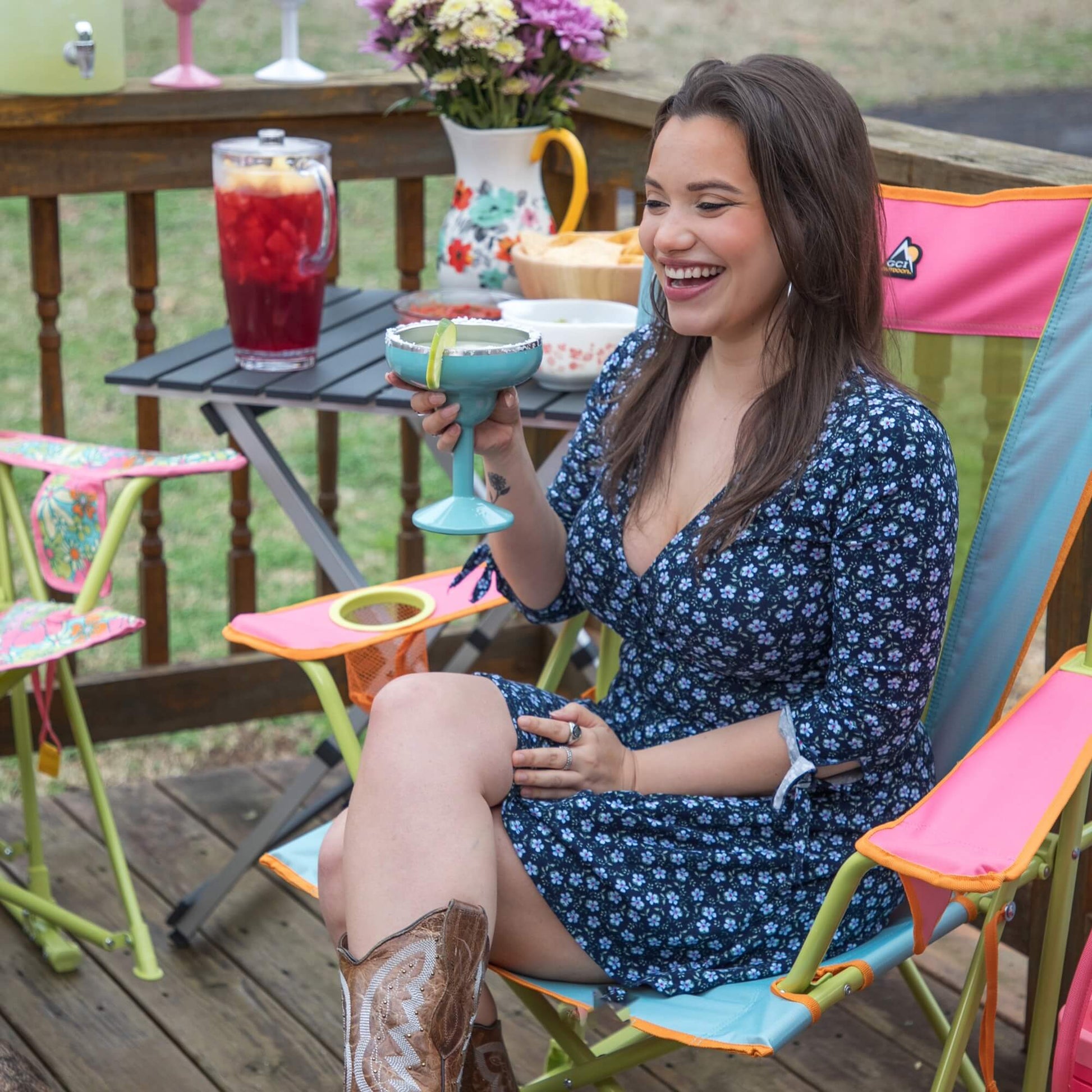Comfort Pro Rocker - Floral - Open Air Ease