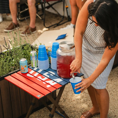 Compact Camp Table 20™ - USA Anniversary Deluxe - Tailgate Prep