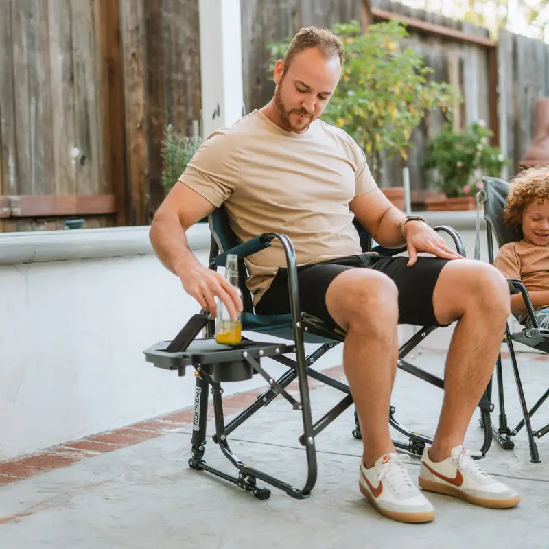 Freestyle Rocker™ with Side Table - Picnic Meal Prep