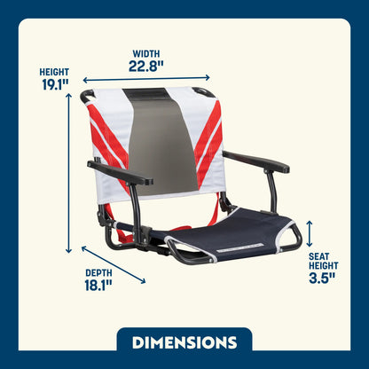 Big Comfort Stadium Chair™ with Armrests - Home Team Comfort