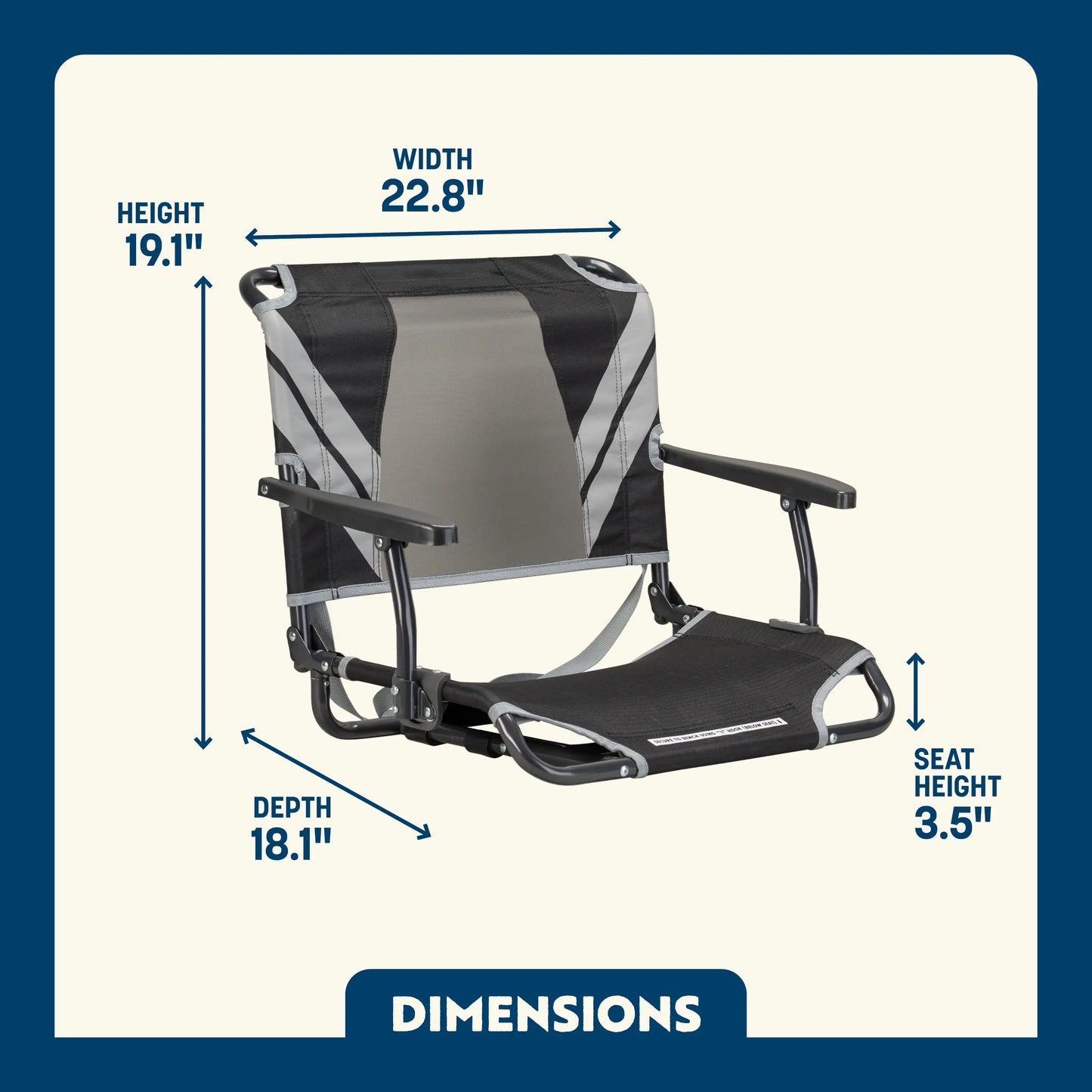 Big Comfort Stadium Chair™ with Armrests - Home Team Comfort