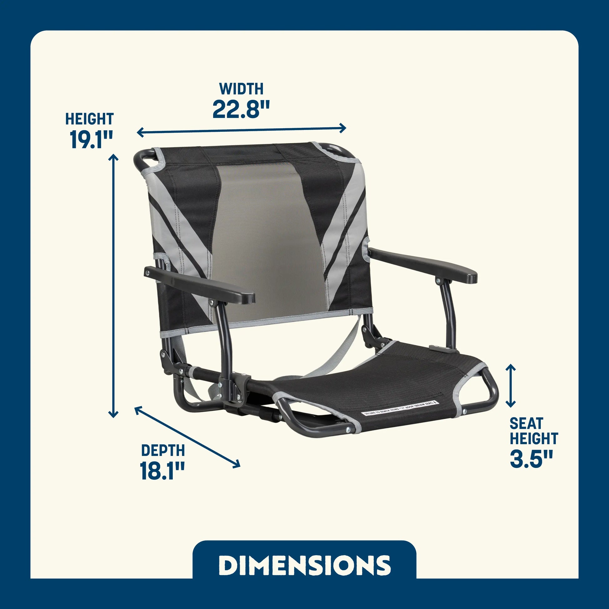 Big Comfort Stadium Chair™ with Armrests - Tailgate Comfort