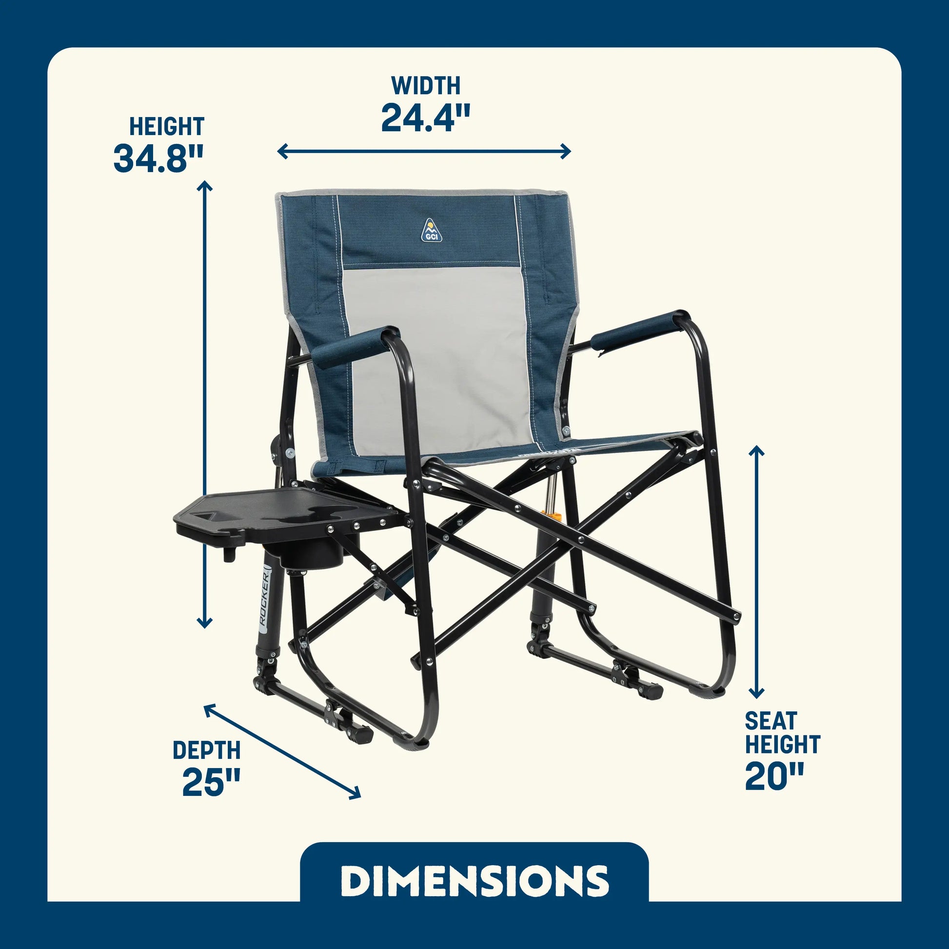 Freestyle Rocker™ with Side Table - Picnic Meal Prep