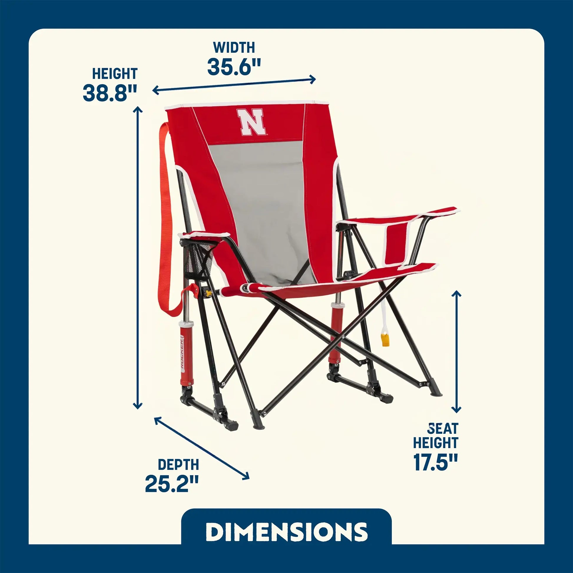 College Comfort Pro Rocker™ - Nebraska Cornhuskers - Team Spirit Ready
