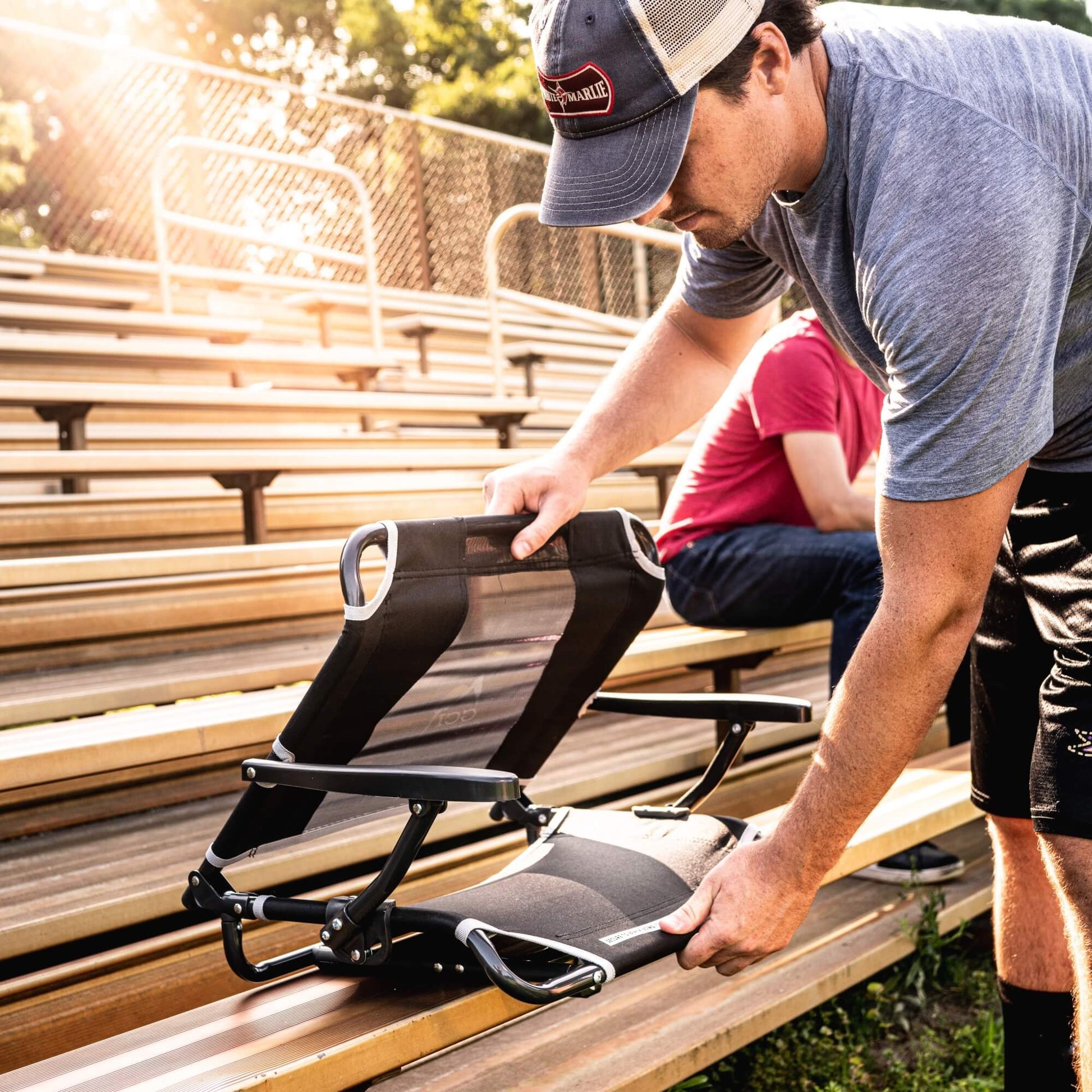 Big Comfort Stadium Chair™ with Armrests - Tailgate Comfort